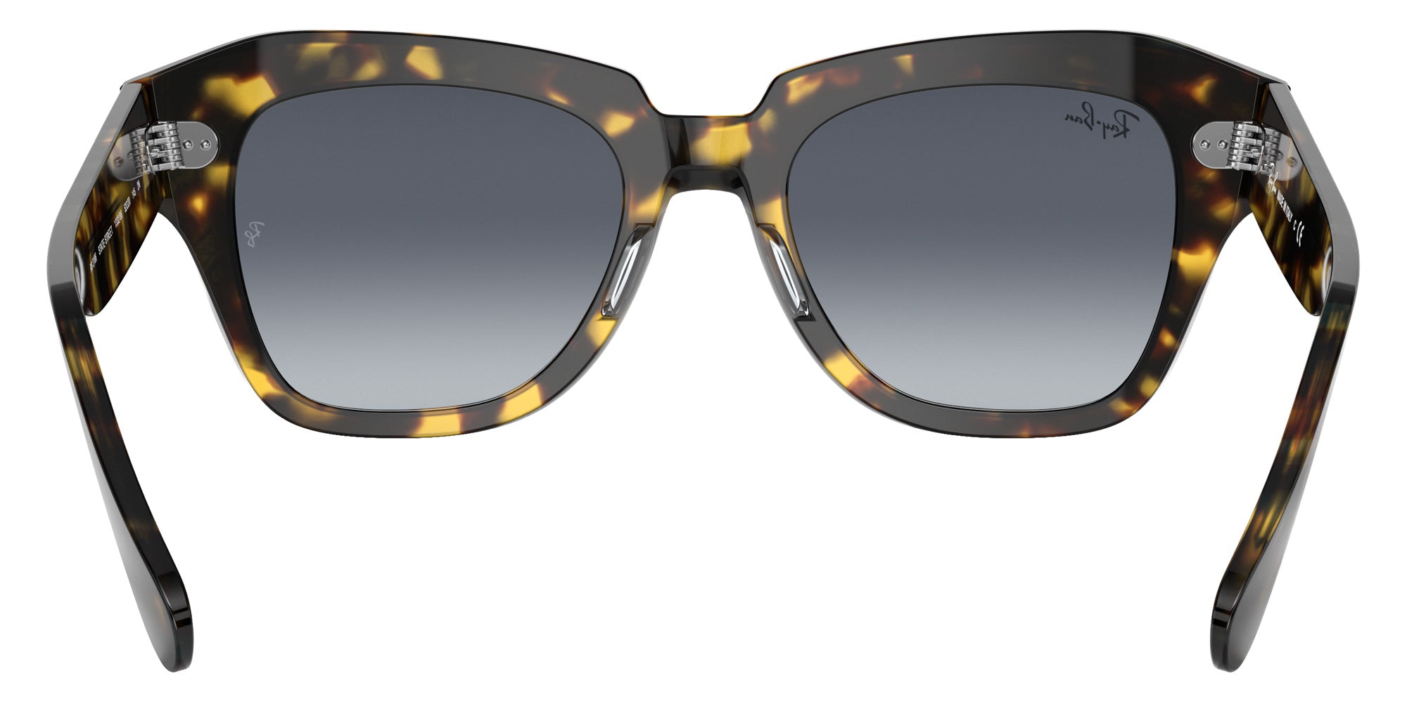 Ray-Ban RB2186 State Street Fleck 133286 49 - Yellow Havana / Blue Gradient Gray #id:rb2186133286_s:100115