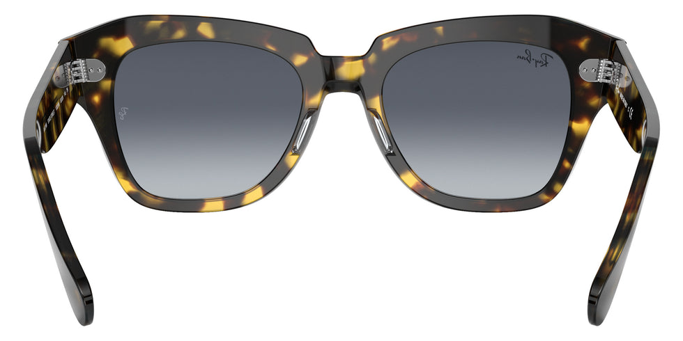 Ray-Ban RB2186 State Street Fleck 133286 49 - Yellow Havana / Blue Gradient Gray #id:rb2186133286_s:100115
