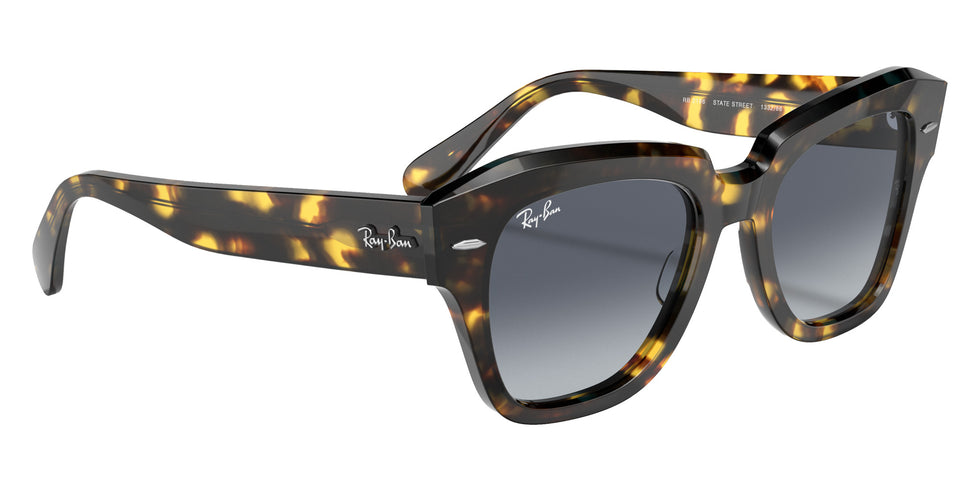 Ray-Ban RB2186 State Street Fleck 133286 49 - Yellow Havana / Blue Gradient Gray #id:rb2186133286_s:100120