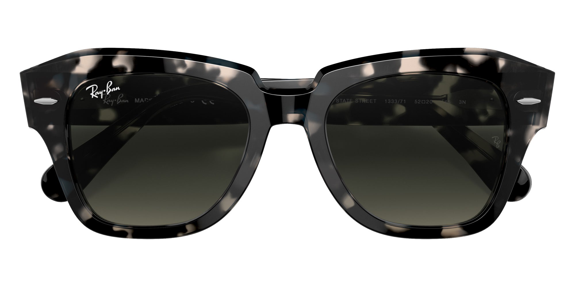 Ray-Ban RB2186 State Street Fleck 133371 52 - Gray Havana / Gray Gradient #id:rb2186133371_s:104125