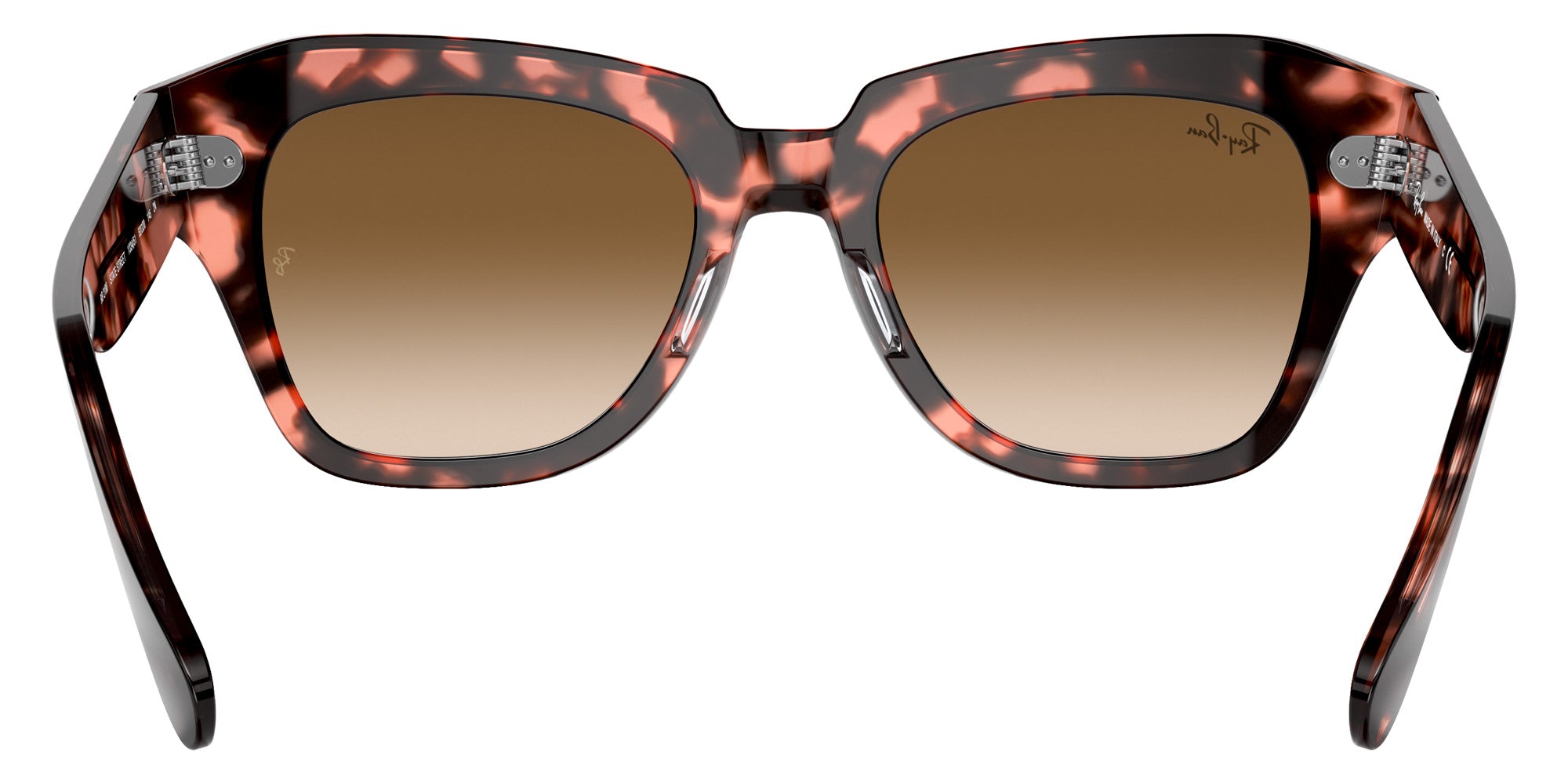 Ray-Ban RB2186 State Street Fleck 133451 49 - Pink Havana / Light Brown Gradient #id:rb2186133451_s:106115