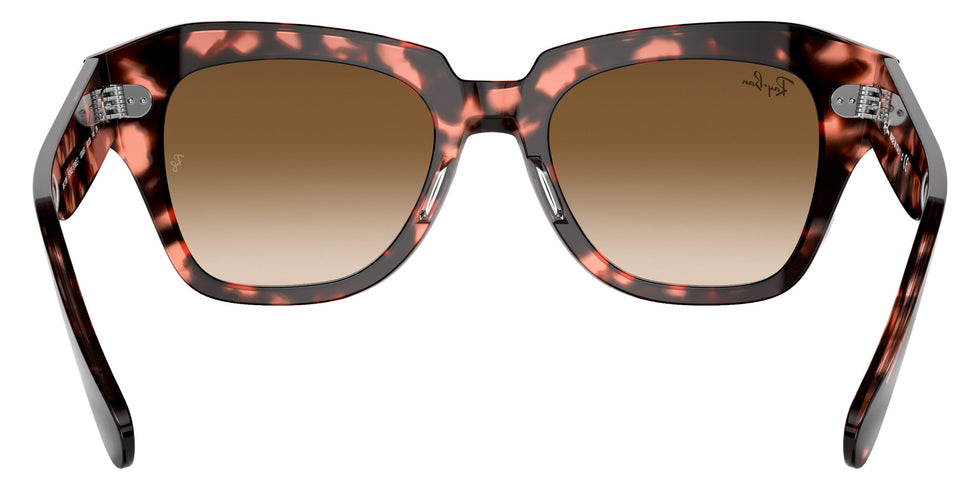 Ray-Ban RB2186 State Street Fleck 133451 49 - Pink Havana / Light Brown Gradient #id:rb2186133451_s:106115
