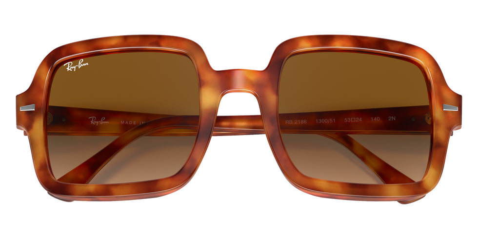 Ray-Ban RB2188 130051 53 - Red Havana / Light Brown Gradient #id:rb2188130051_s:100125
