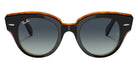 Ray-Ban RB2192 Roundabout 132241 47 - Black On Brown / Gray/Blue Gradient #id:rb2192132241_s:100100