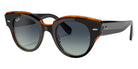 Ray-Ban RB2192 Roundabout 132241 47 - Black On Brown / Gray/Blue Gradient #id:rb2192132241_s:100105