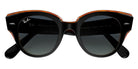 Ray-Ban RB2192 Roundabout 132241 47 - Black On Brown / Gray/Blue Gradient #id:rb2192132241_s:100125
