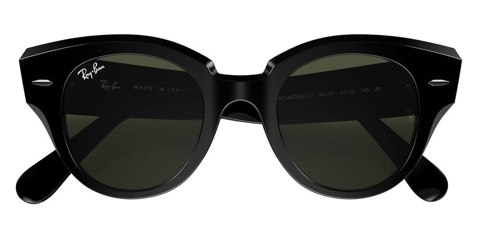 Ray-Ban RB2192 Roundabout 901/31 47 - Black / Green #id:rb219290131_s:100125