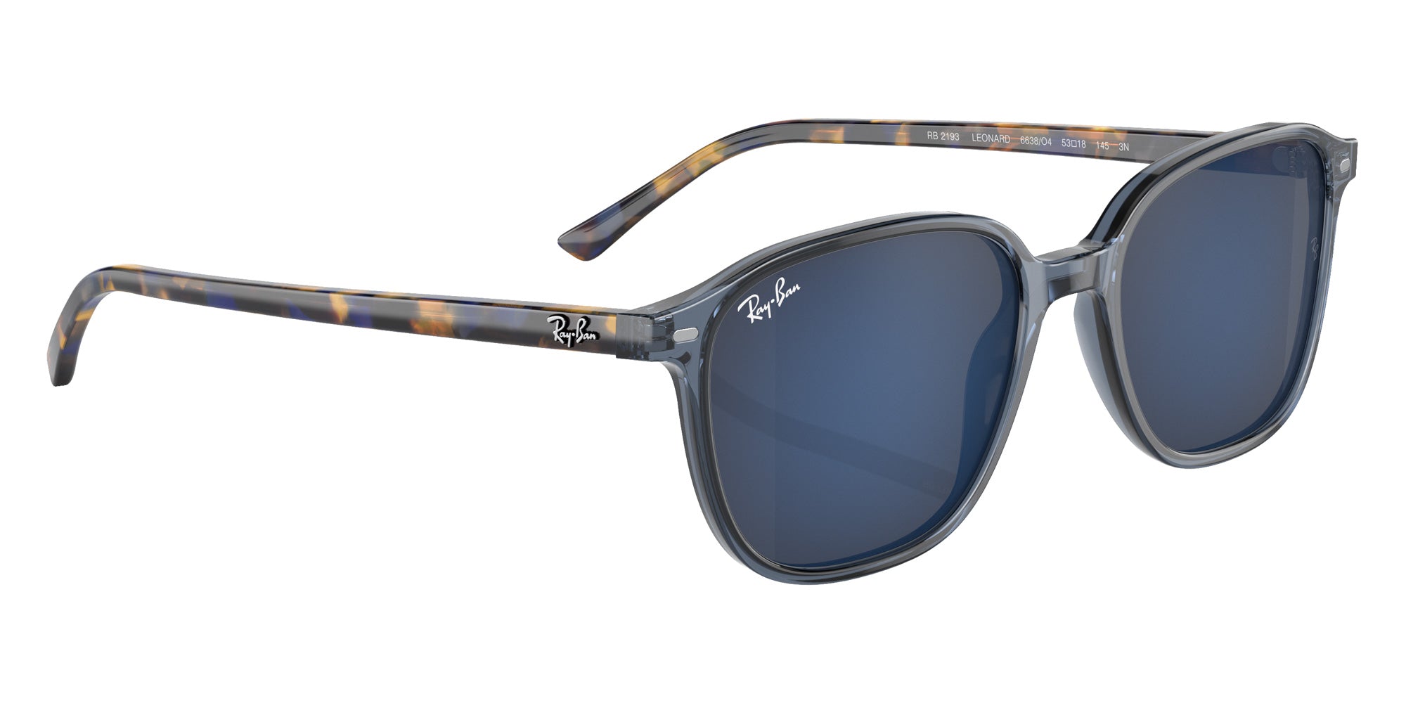 Ray-Ban RB2193 Leonard 6638O4 53 - Transparent Dark Blue #id:rb21936638o4_s:100125