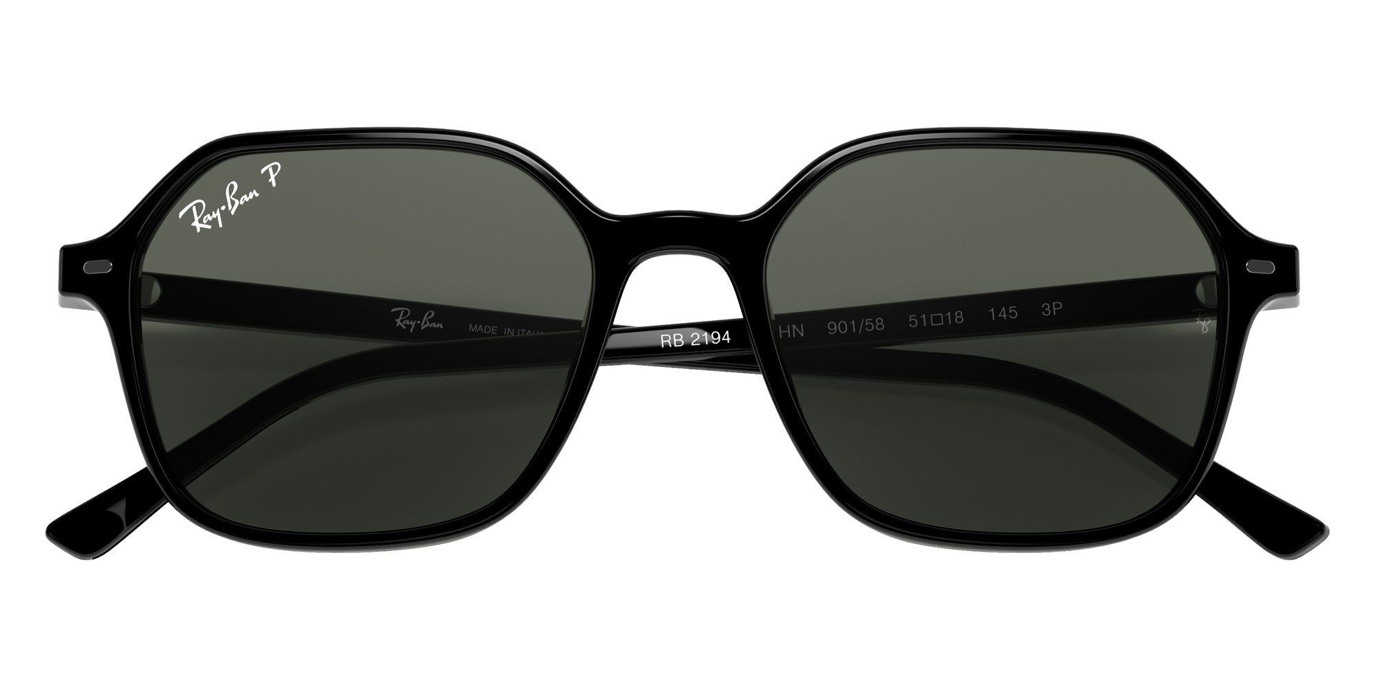 Ray-Ban RB2194 John 901/58 53 - Black / G-15 Green Polarized #id:rb219490158_s:102125