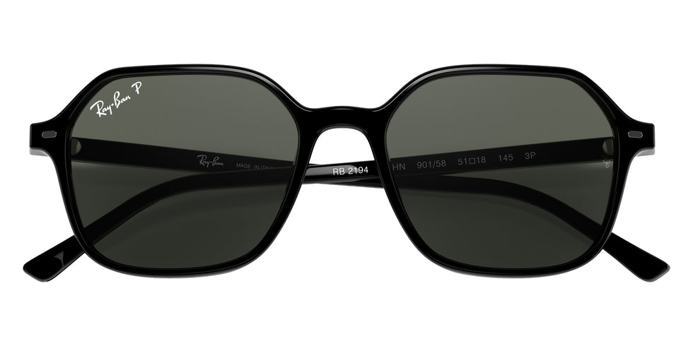 Ray-Ban RB2194 John 901/58 53 - Black / G-15 Green Polarized #id:rb219490158_s:102125