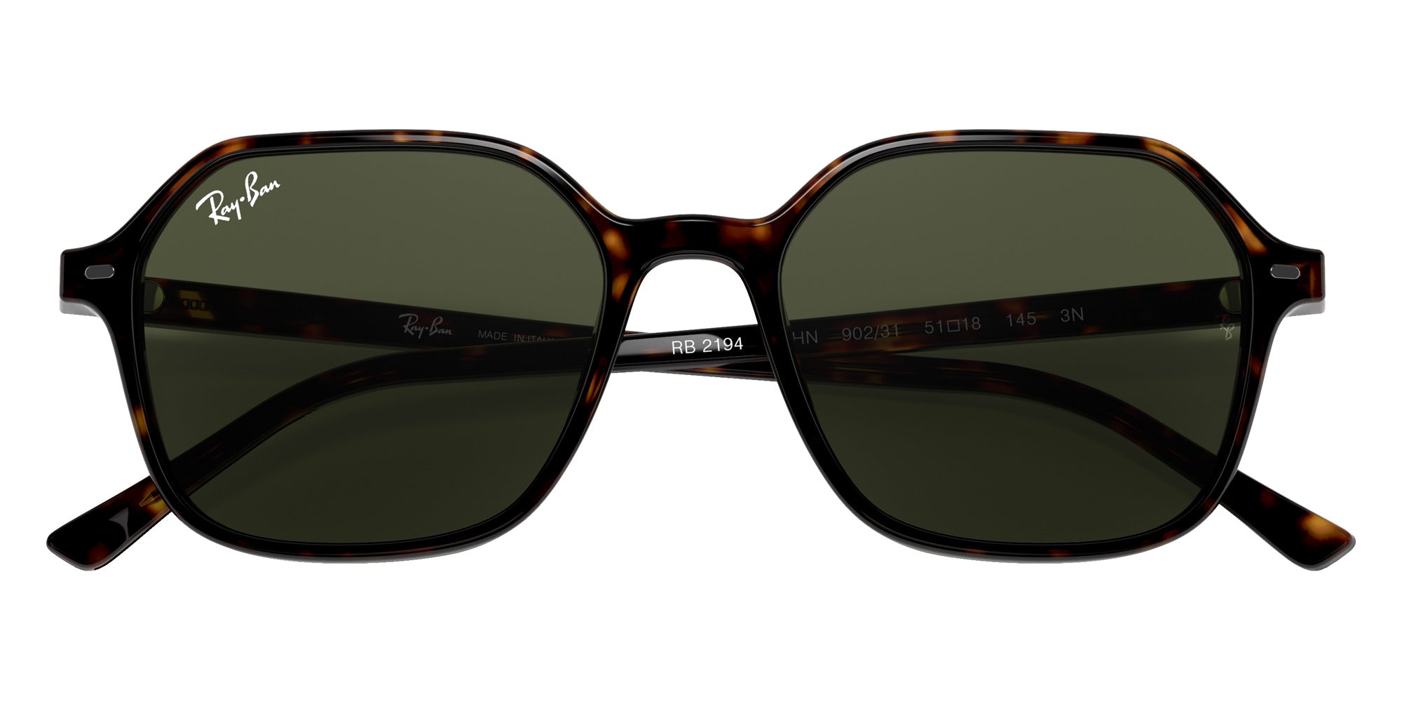 Ray-Ban RB2194 John 902/31 51 - Tortoise / G-15 Green #id:rb219490231_s:104125