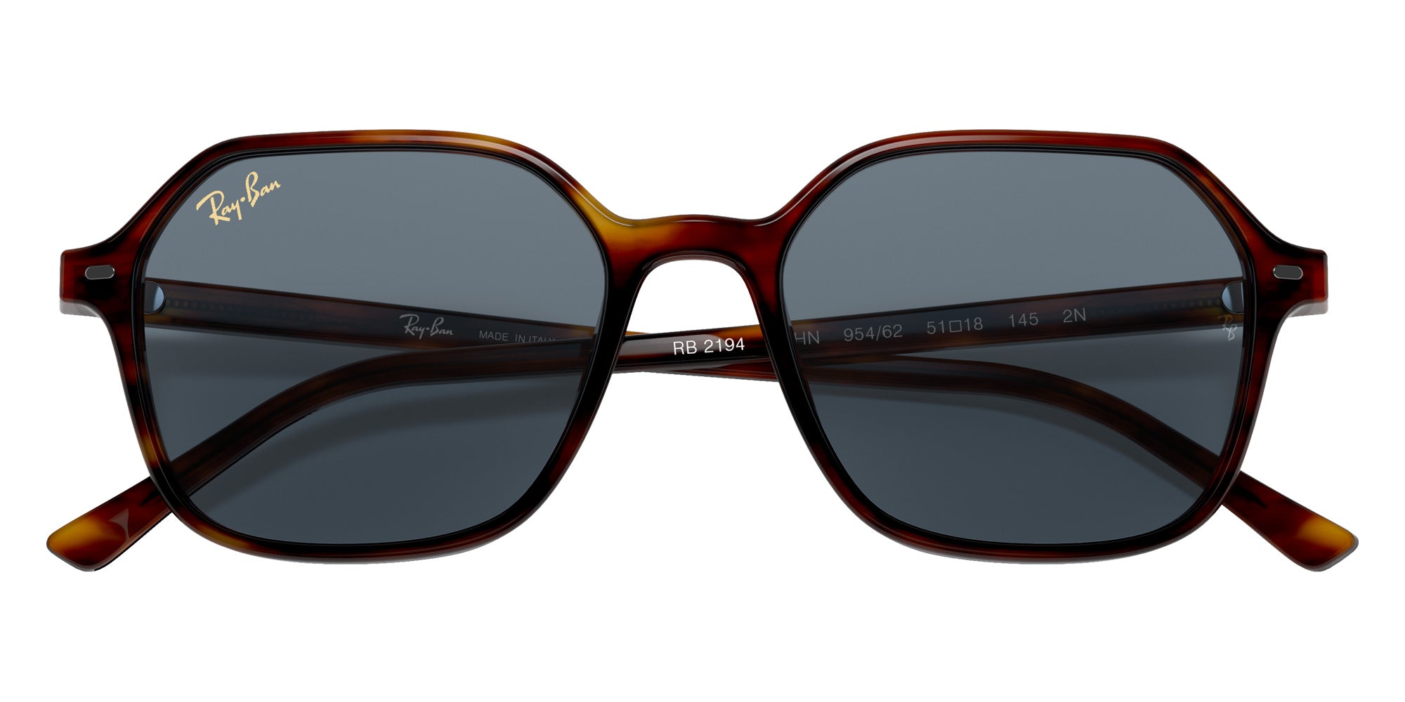 Ray-Ban RB2194 John 954/62 51 - Striped Havana / Blue #id:rb219495462_s:106125