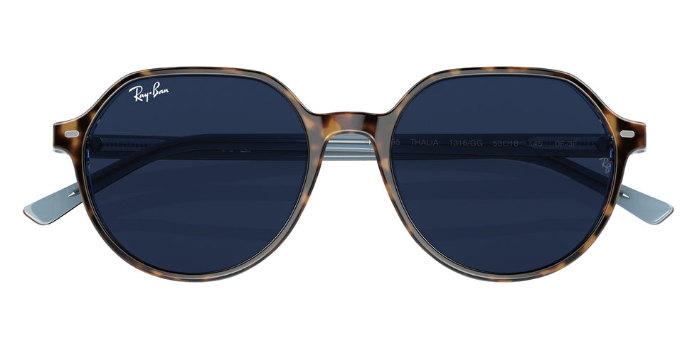 Ray-Ban RB2195 Thalia Transitions�� 1316GG 53 - Havana on Light Blue / Clear/Blue Photochromic #id:rb21951316gg_s:100100