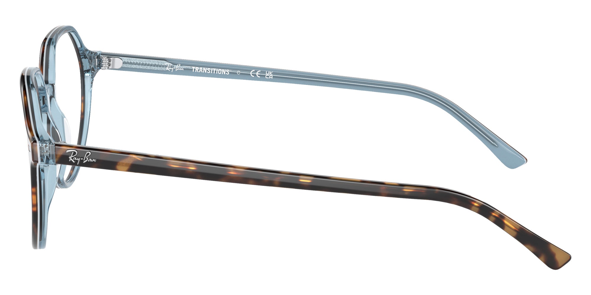 Ray-Ban RB2195 Thalia Transitions�� 1316GG 53 - Havana on Light Blue / Clear/Blue Photochromic #id:rb21951316gg_s:100115