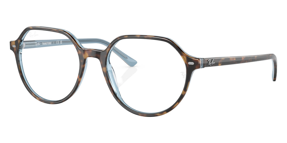 Ray-Ban RB2195 Thalia 1316GG 51 - Havana on Light Blue / Clear/Blue Photochromic #id:rb21951316gg_s:100115