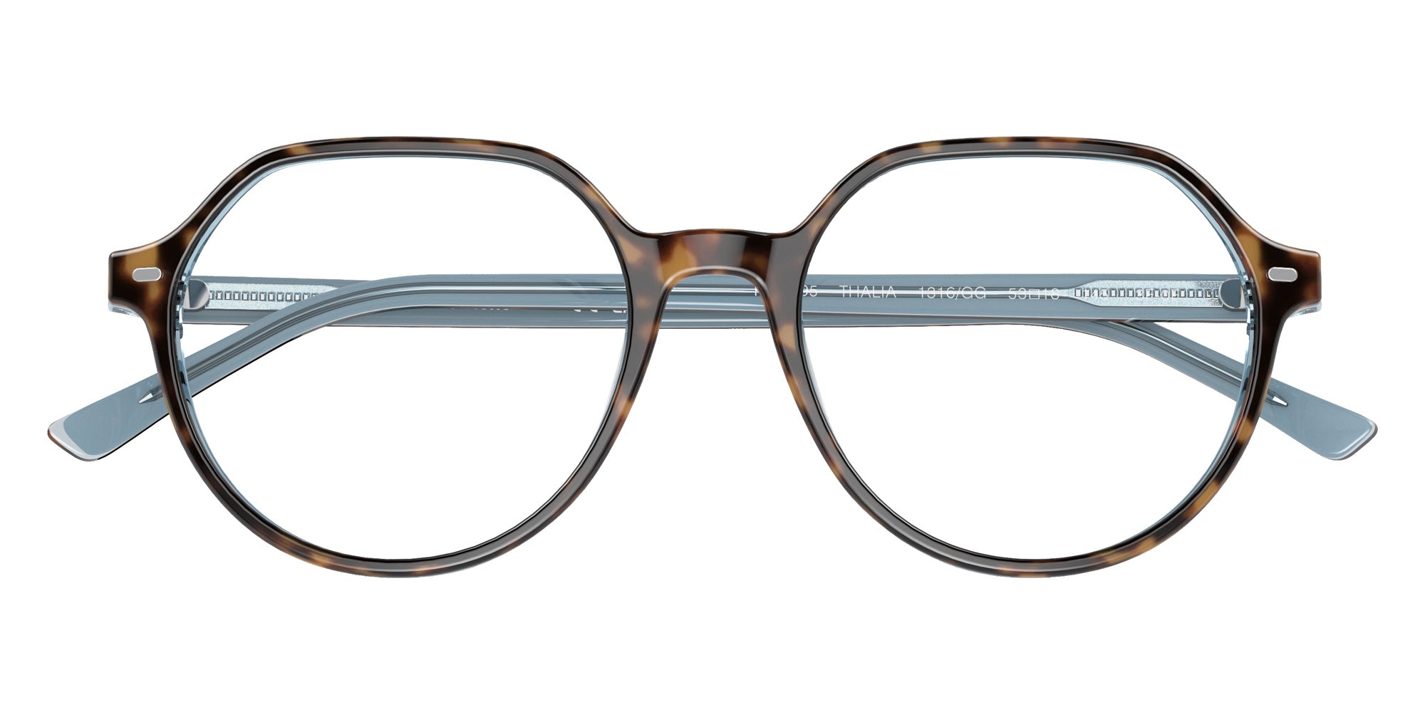 Ray-Ban RB2195 Thalia Transitions�� 1316GG 53 - Havana on Light Blue / Clear/Blue Photochromic #id:rb21951316gg_s:100120