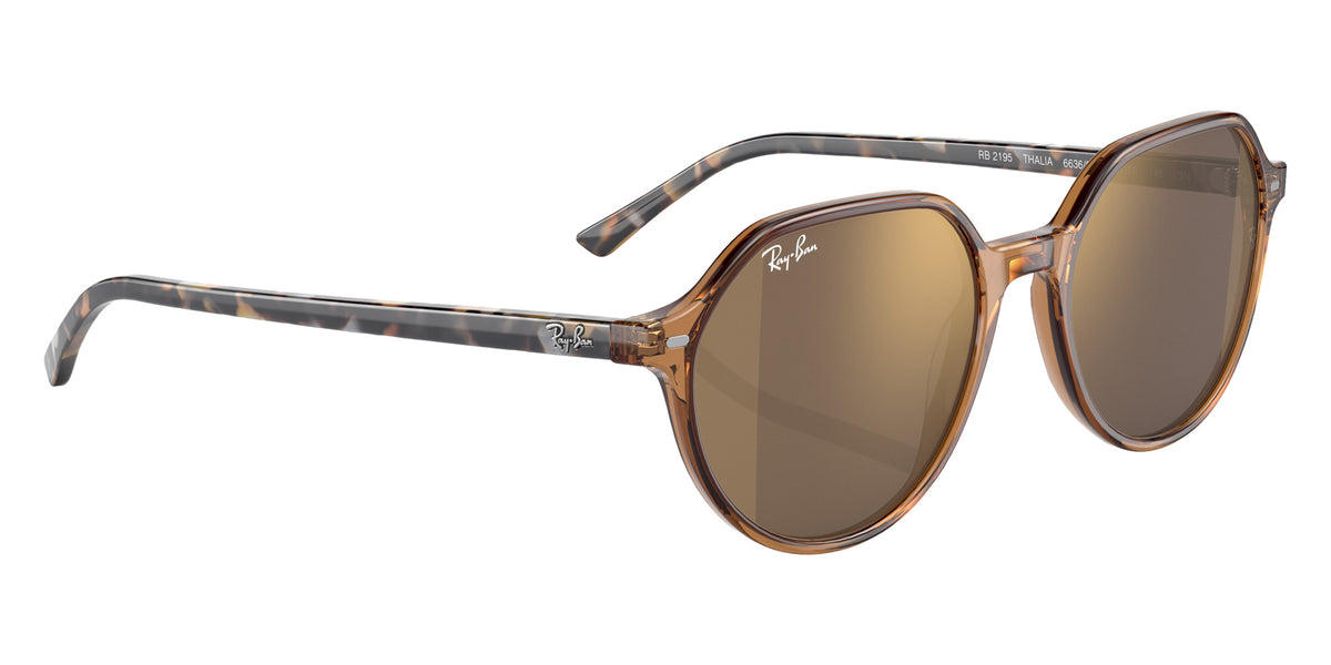 Ray-Ban RB2195 Thalia 663693 53 - Transparent Brown / Gold Mirrored #id:rb2195663693_s:102120