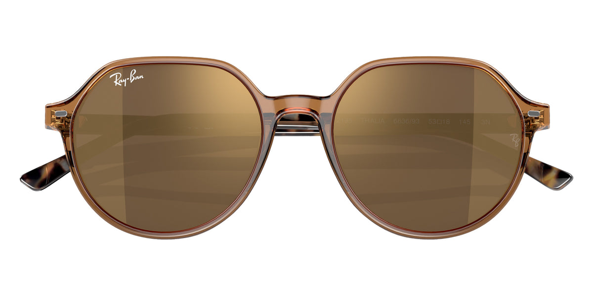 Ray-Ban RB2195 Thalia 663693 53 - Transparent Brown / Gold Mirrored #id:rb2195663693_s:102125