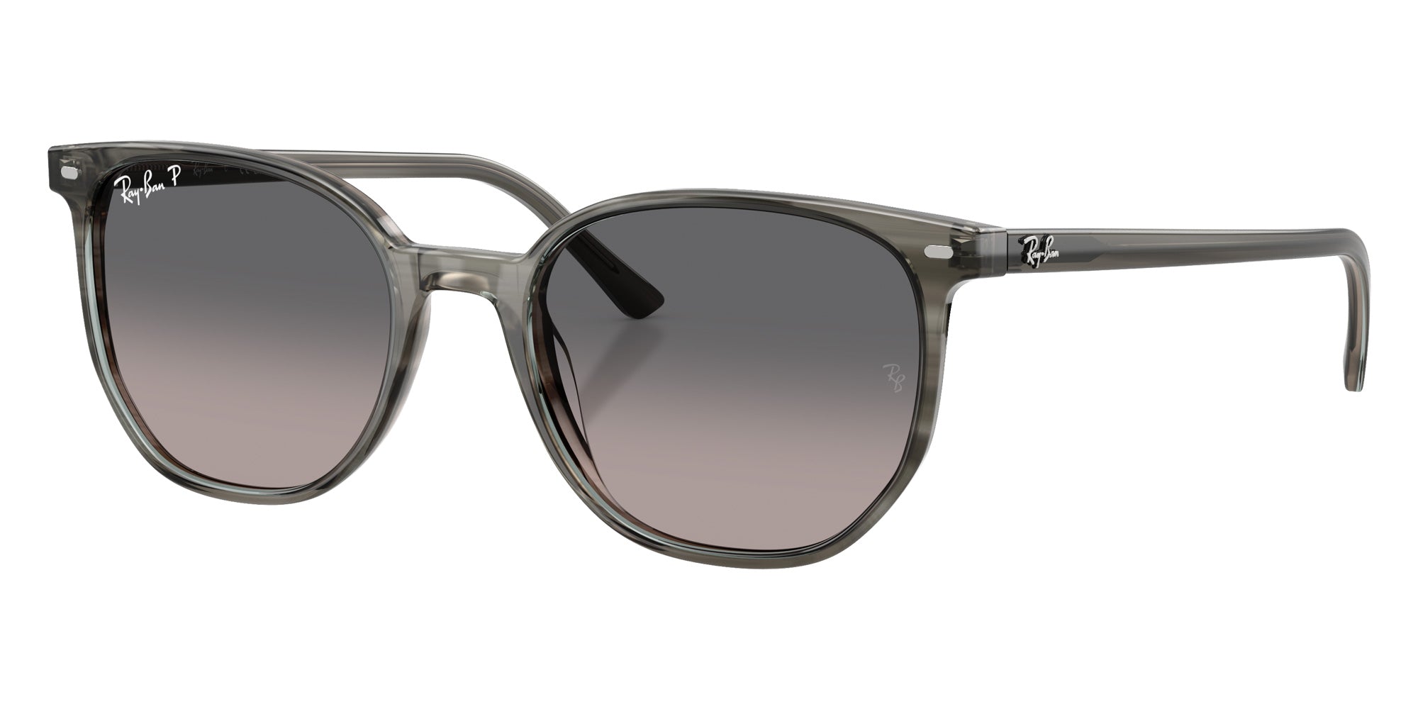 Ray-Ban RB2197 Elliot 1438M3 52 - Striped Gray / Polarized Gray Gradient #id:rb21971438m3_s:102105