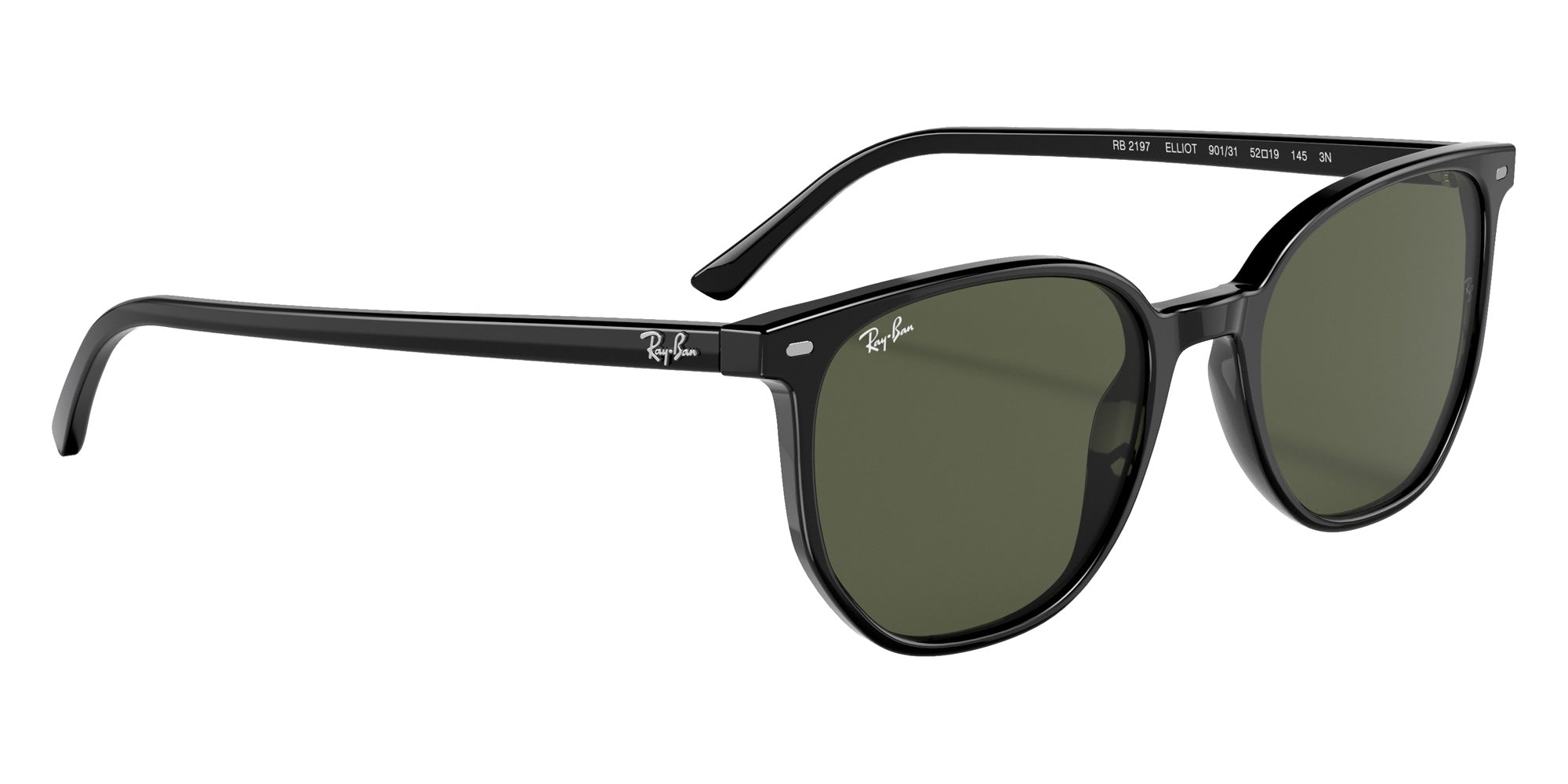 Ray-Ban RB2197 Elliot 901/31 52 - Black / G-15 Green #id:rb219790131_s:106120
