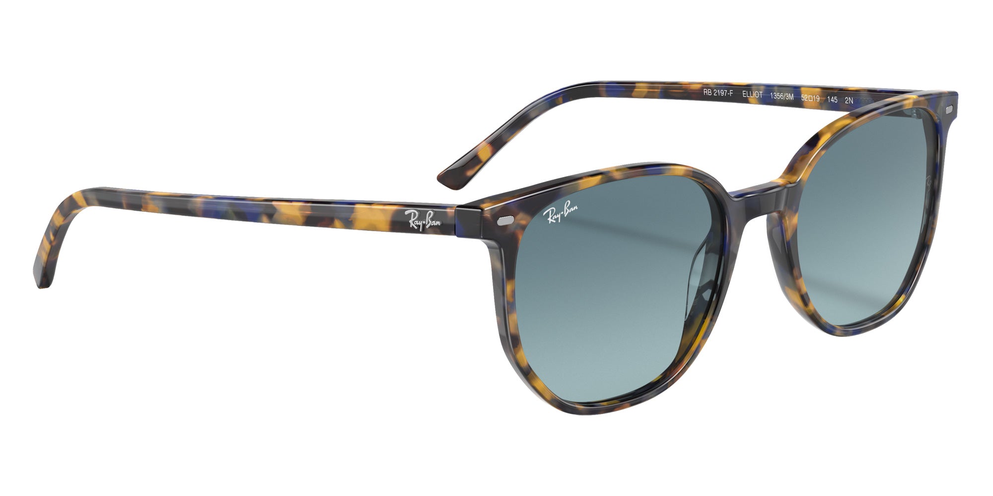 Ray-Ban RB2197F Elliot 13563M 54 - Yellow & Blue Havana / Blue Gradient Gray #id:rb2197f13563m_s:100120
