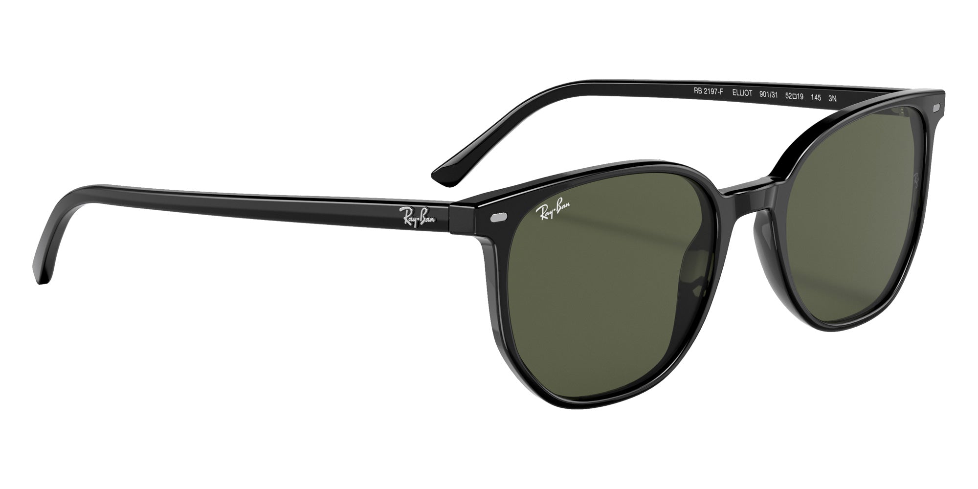 Ray-Ban RB2197F Elliot 901/31 54 - Black / Green #id:rb2197f90131_s:102120