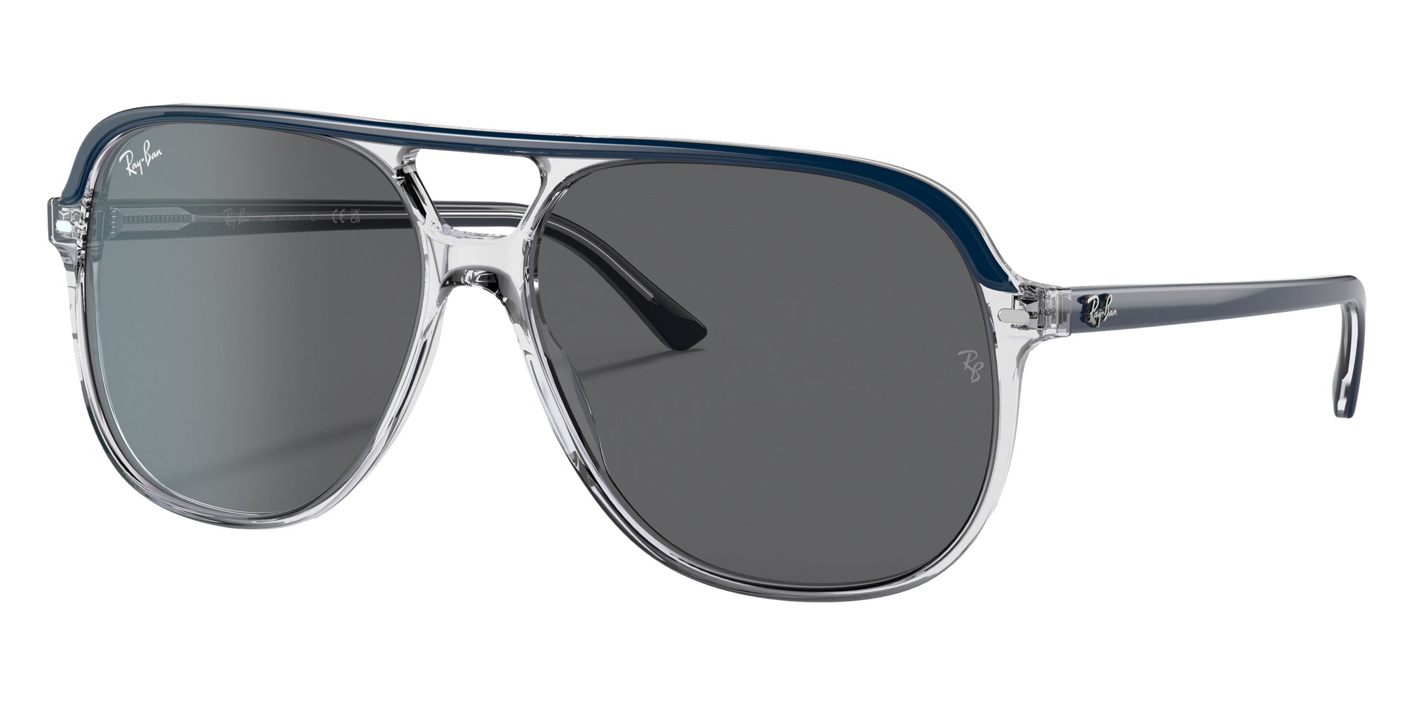 Ray-Ban RB2198 Bill 1341B1 60 - Blue On Transparent / Dark Gray #id:rb21981341b1_s:100105