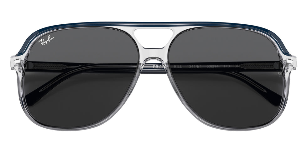 Ray-Ban RB2198 Bill 1341B1 60 - Blue On Transparent / Dark Gray #id:rb21981341b1_s:100125