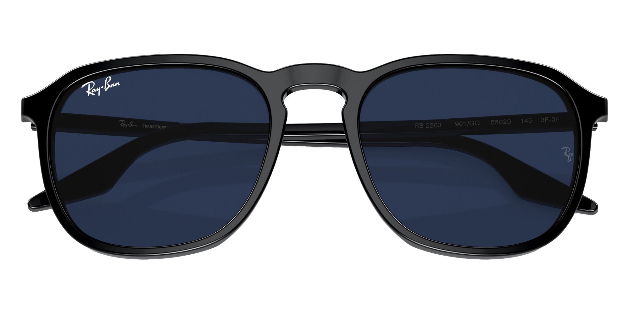 Ray-Ban RB2203 901/GG 55 - Black / Clear/Blue Photochromic #id:rb2203901gg_s:100135