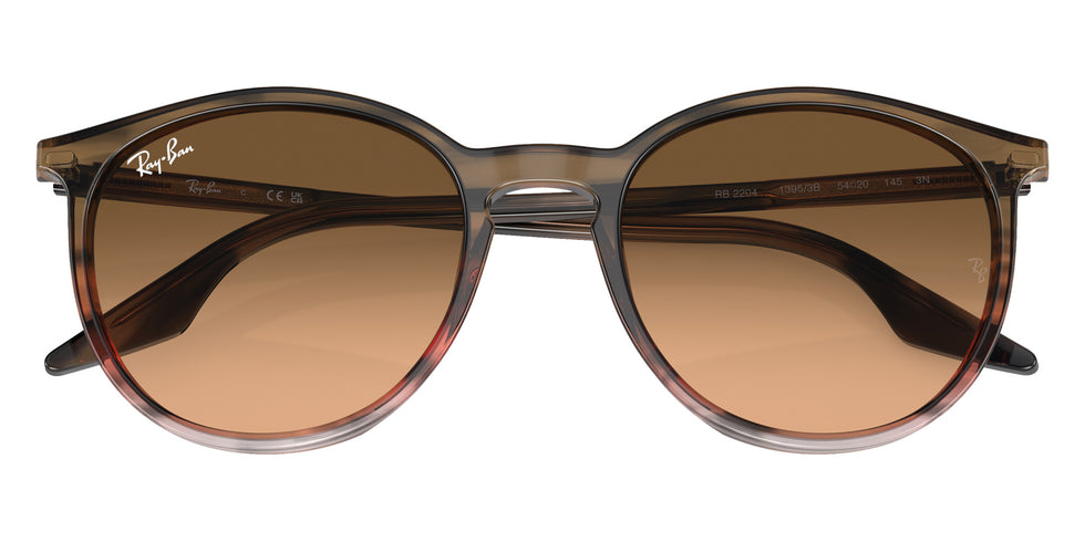 Ray-Ban RB2204 13953B 54 - Striped Brown & Red / Pink/Black #id:rb220413953b_s:100125