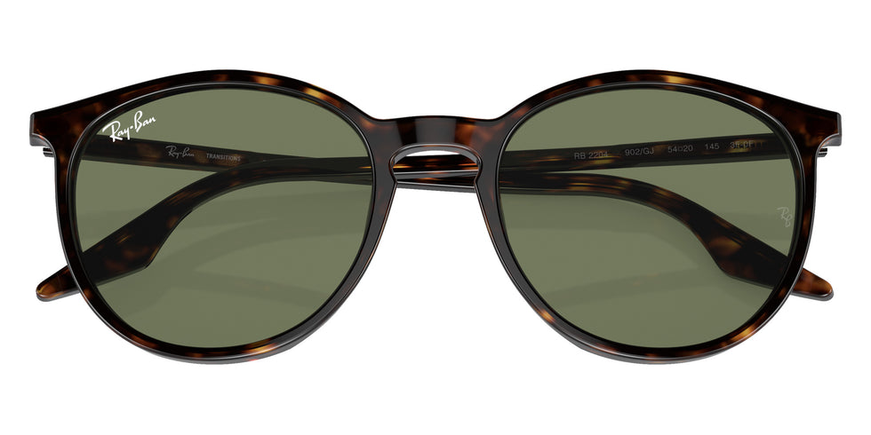 Ray-Ban RB2204 902/GJ 51 - Havana / Clear/Green Photochromic #id:rb2204902gj_s:100135