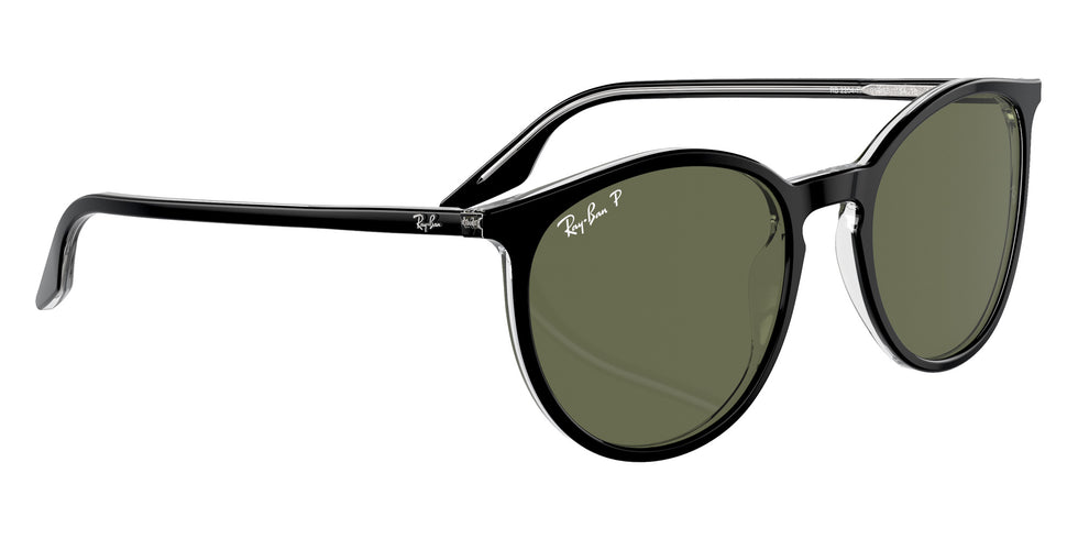Ray-Ban RB2204F 919/58 54 - Black On Transparent / Green Polarized #id:rb2204f91958_s:100120