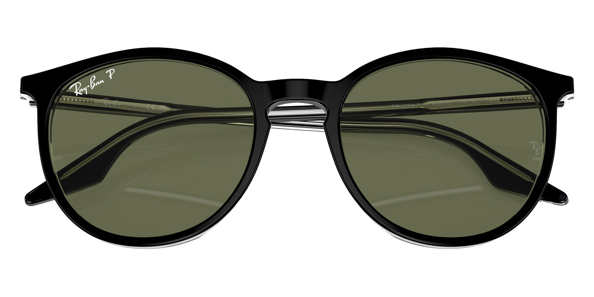 Ray-Ban RB2204F 919/58 54 - Black On Transparent / Green Polarized #id:rb2204f91958_s:100125