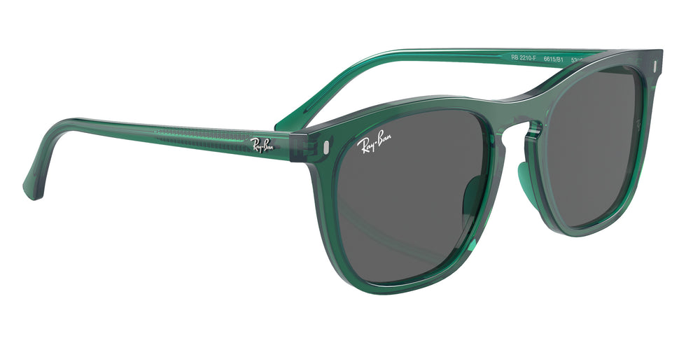 Ray-Ban RB2210F 6615B1 53 - Transparent Green / Dark Gray #id:rb2210f6615b1_s:100120