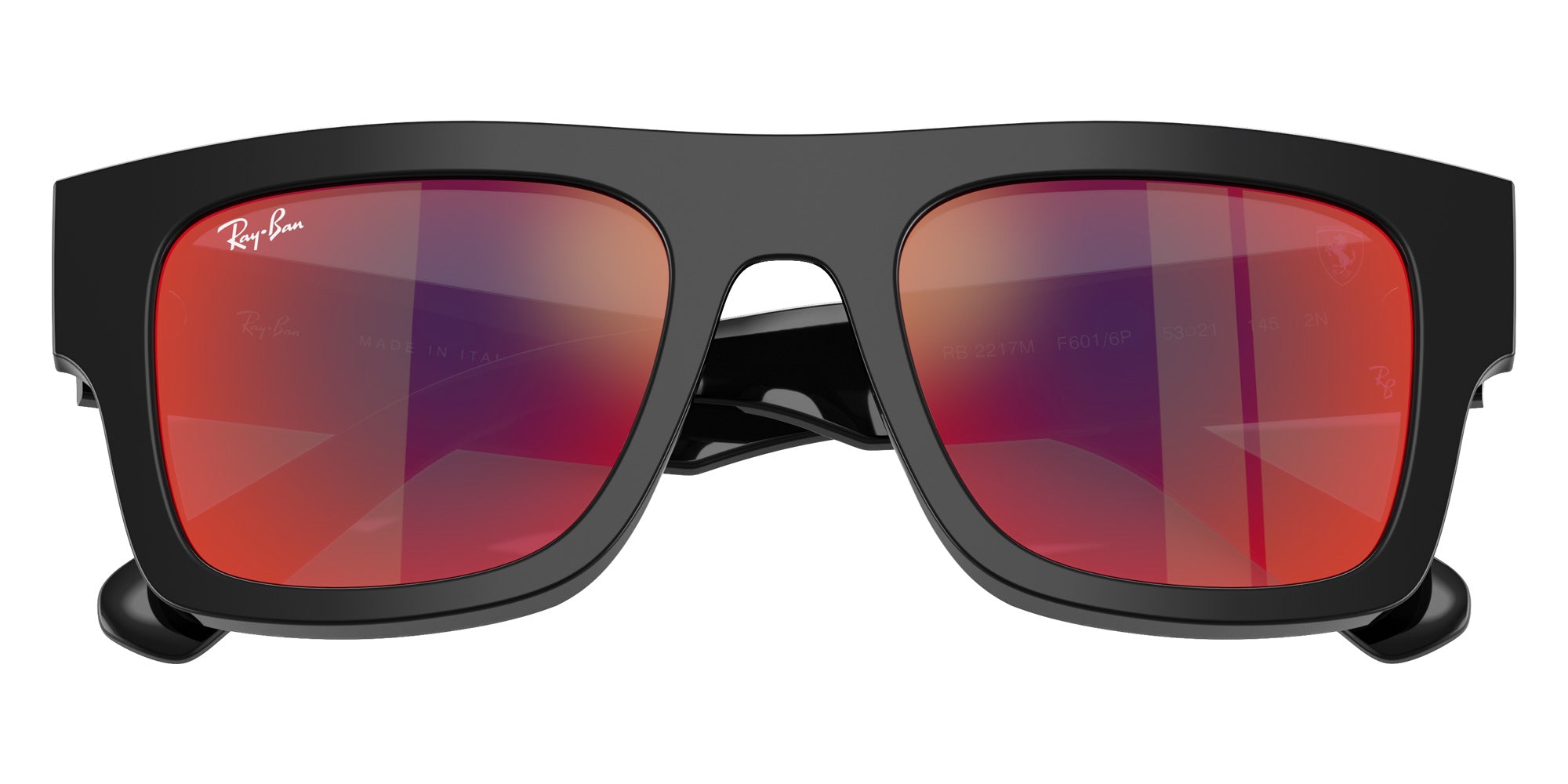 Ray-Ban RB2217M Home Race Special Edition 2025 F6016P 53 - Black / Gray Mirrored Blue/Red #id:rb2217mf6016p_s:100125