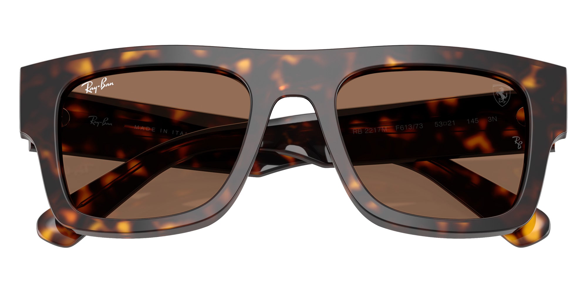Ray-Ban RB2217M Scuderia Ferrari F61373 53 - Havana / Dark Brown #id:rb2217mf61373_s:100125