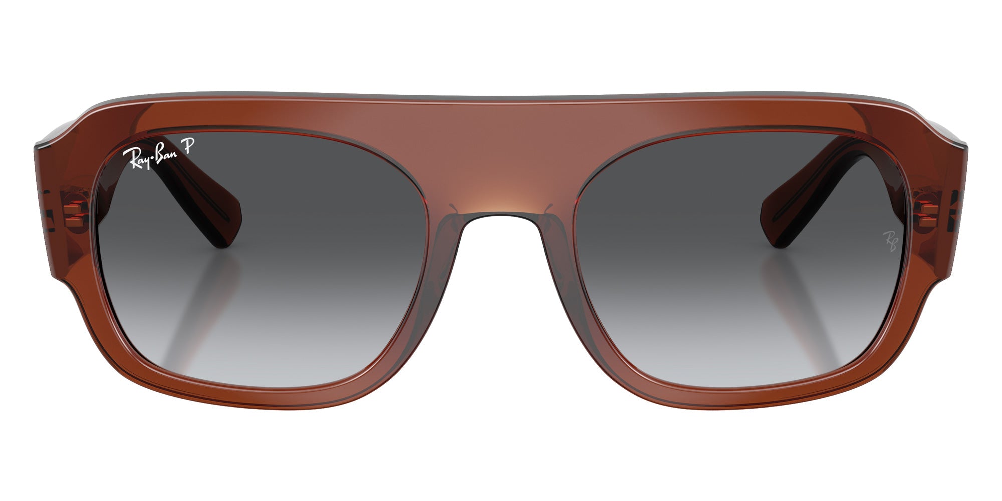 Ray-Ban RB2218 6678T3 55 - Transparent Brown / Gray Gradient Polarized #id:rb22186678t3_s:100100