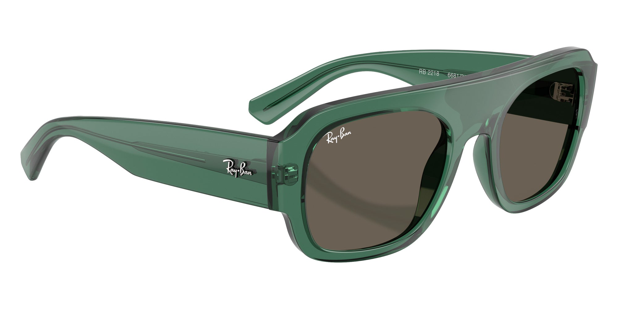 Ray-Ban RB2218 6681/3 55 - Transparent Green / Brown #id:rb221866813_s:102120