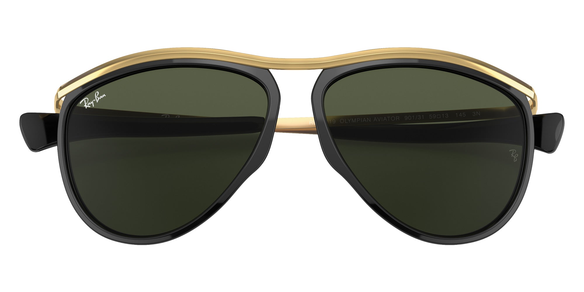 Ray-Ban RB2219 Aviator Olympian 901/31 59 - Black #id:rb221990131_s:100125