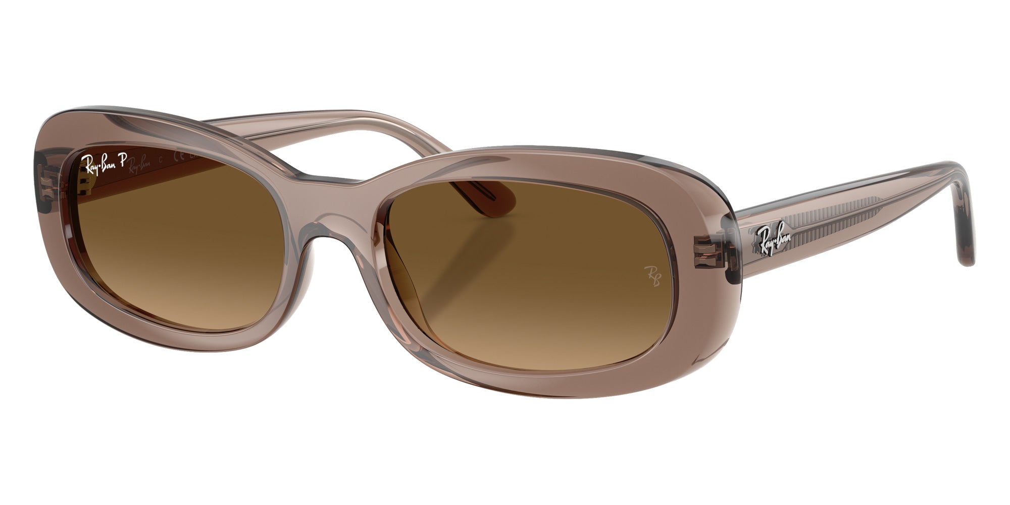 Ray-Ban RB2221 6827M2 53 - Transparent Beige / Gradient Brown Polarized #id:rb22216827m2_s:100105