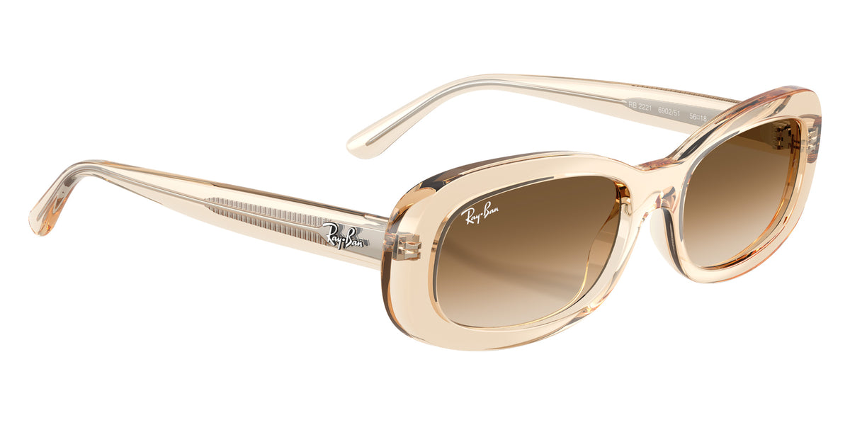 Ray-Ban RB2221 690251 53 - Transparent Nude / Clear Gradient Brown #id:rb2221690251_s:104120