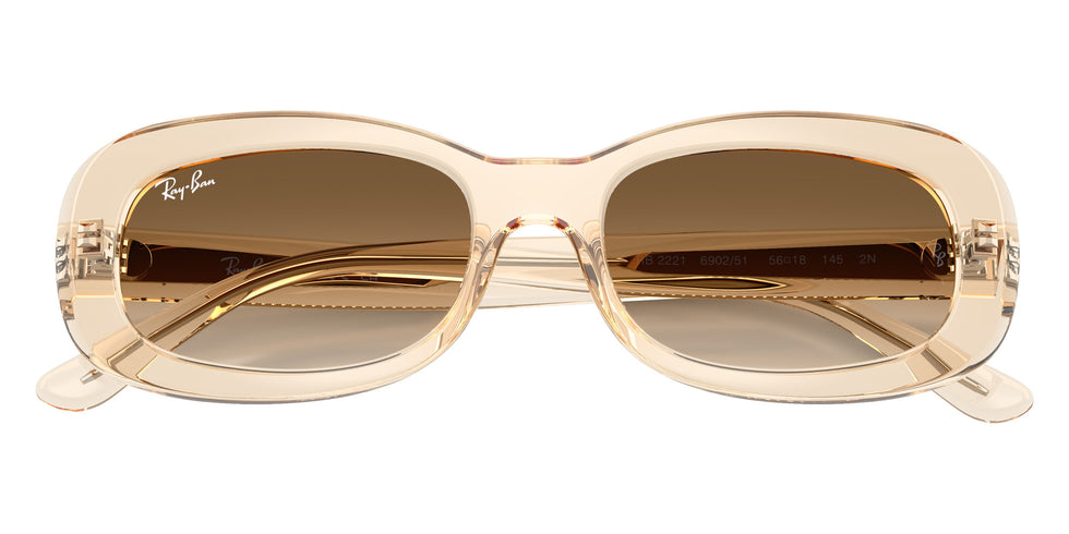Ray-Ban RB2221 690251 53 - Transparent Nude / Clear Gradient Brown #id:rb2221690251_s:104125