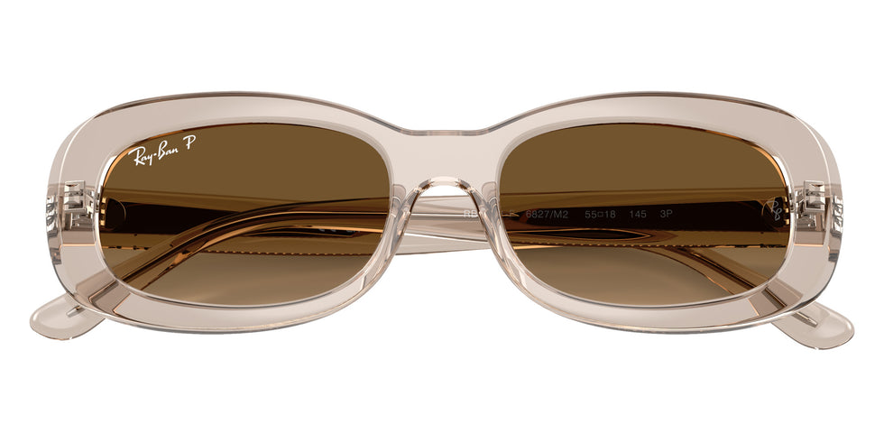 Ray-Ban RB2221F 6827M2 55 - Transparent Beige / Gradient Brown Polarized #id:rb2221f6827m2_s:100125