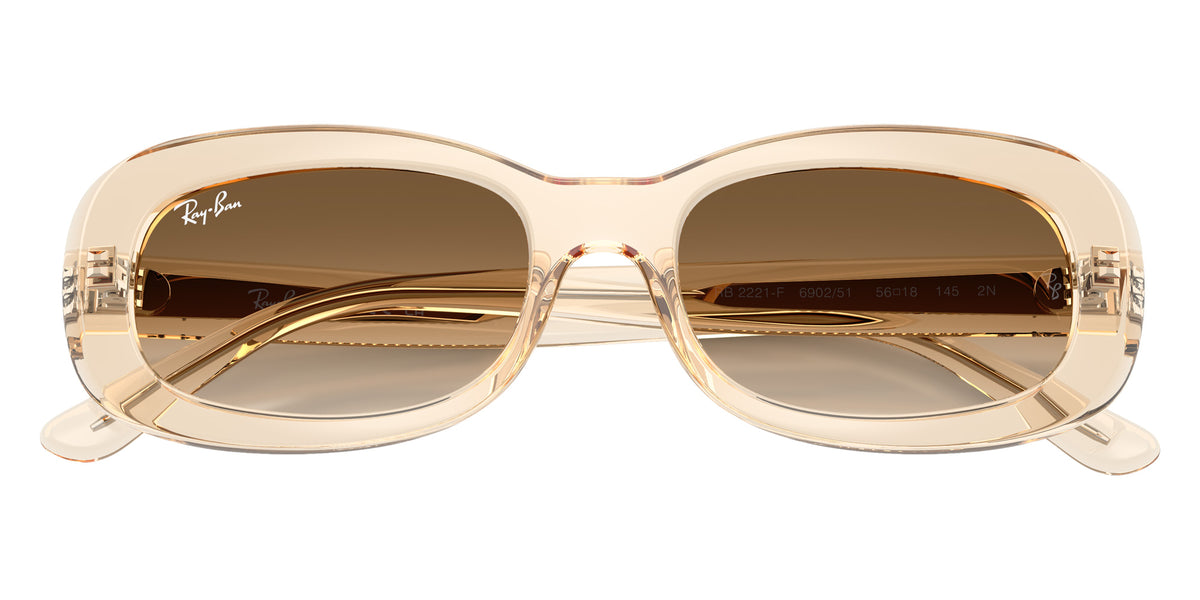Ray-Ban RB2221F 690251 55 - Transparent Nude / Clear Gradient Brown #id:rb2221f690251_s:100125