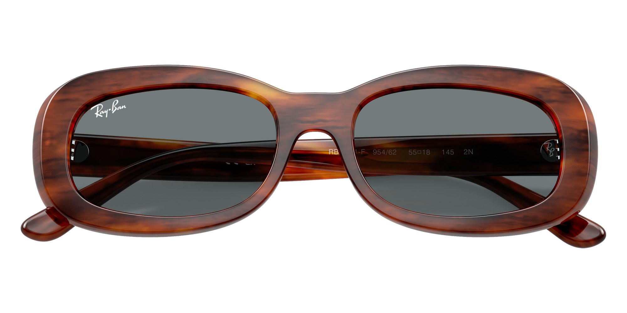 Ray-Ban RB2221F 954/62 55 - Striped Havana / Blue #id:rb2221f95462_s:102125