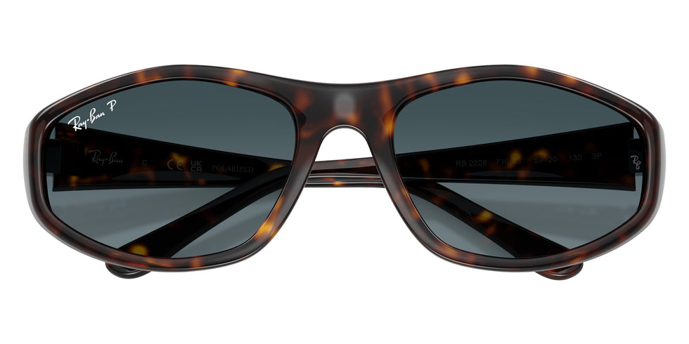 Ray-Ban RB2228 710/S3 59 - Havana / Polarized Light Blue Gradient #id:rb2228710s3_s:106125