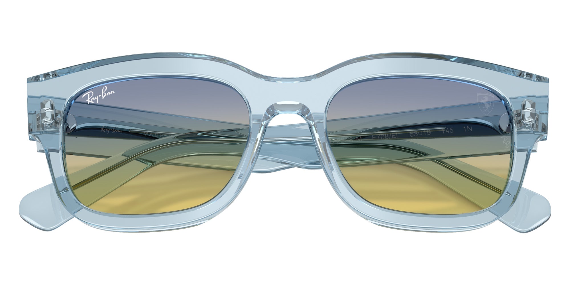 Ray-Ban RB2228M Scuderia Ferrari Collection F708EI 53 - Transparent Light Blue / Gradient Yellow/Blue #id:rb2228mf708ei_s:100125