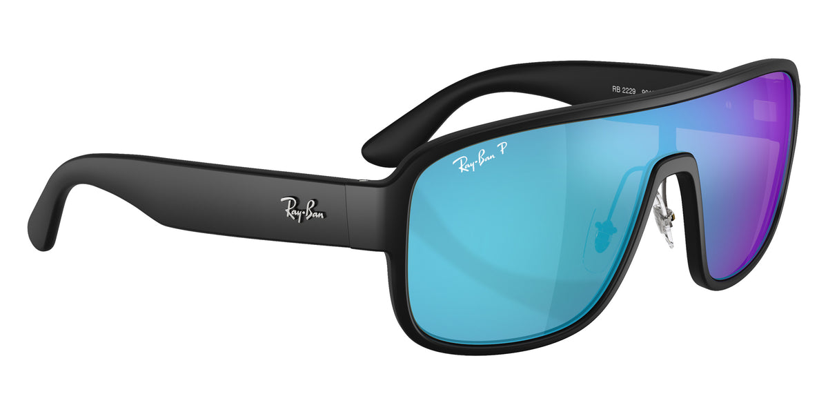 Ray-Ban RB2229 901SA1 129 - Black / Green Mirrored Blue Polarized+ #id:rb2229901sa1_s:108120