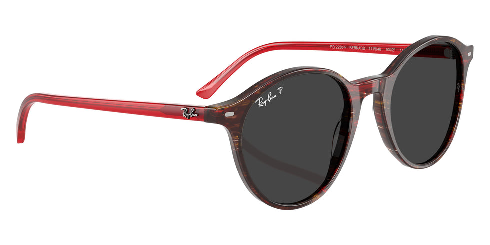 Ray-Ban RB2230F Bernard 141948 51 - Transparent Shade Fantasy Red / Polarized Black #id:rb2230f141948_s:100120