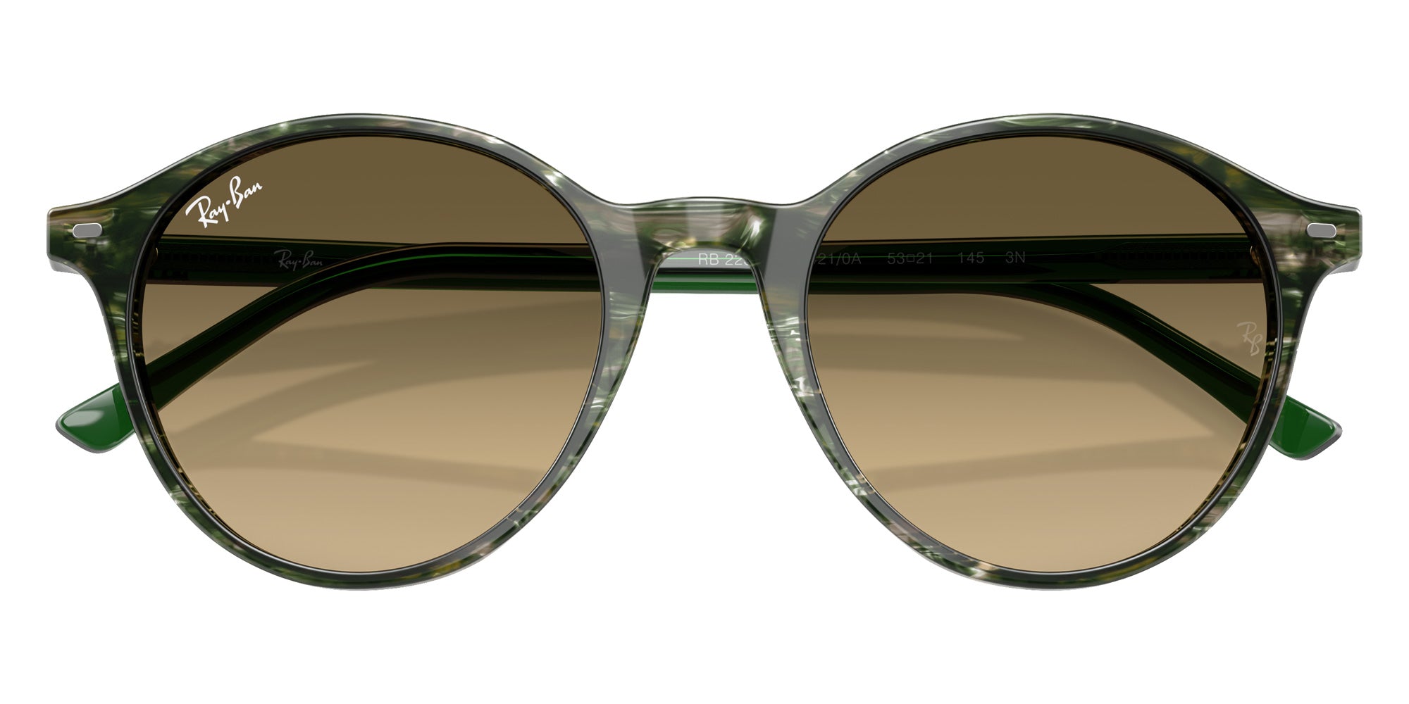 Ray-Ban RB2230F Bernard 14210A 51 - Transparent Shade Fantasy Green / Brown #id:rb2230f14210a_s:102125